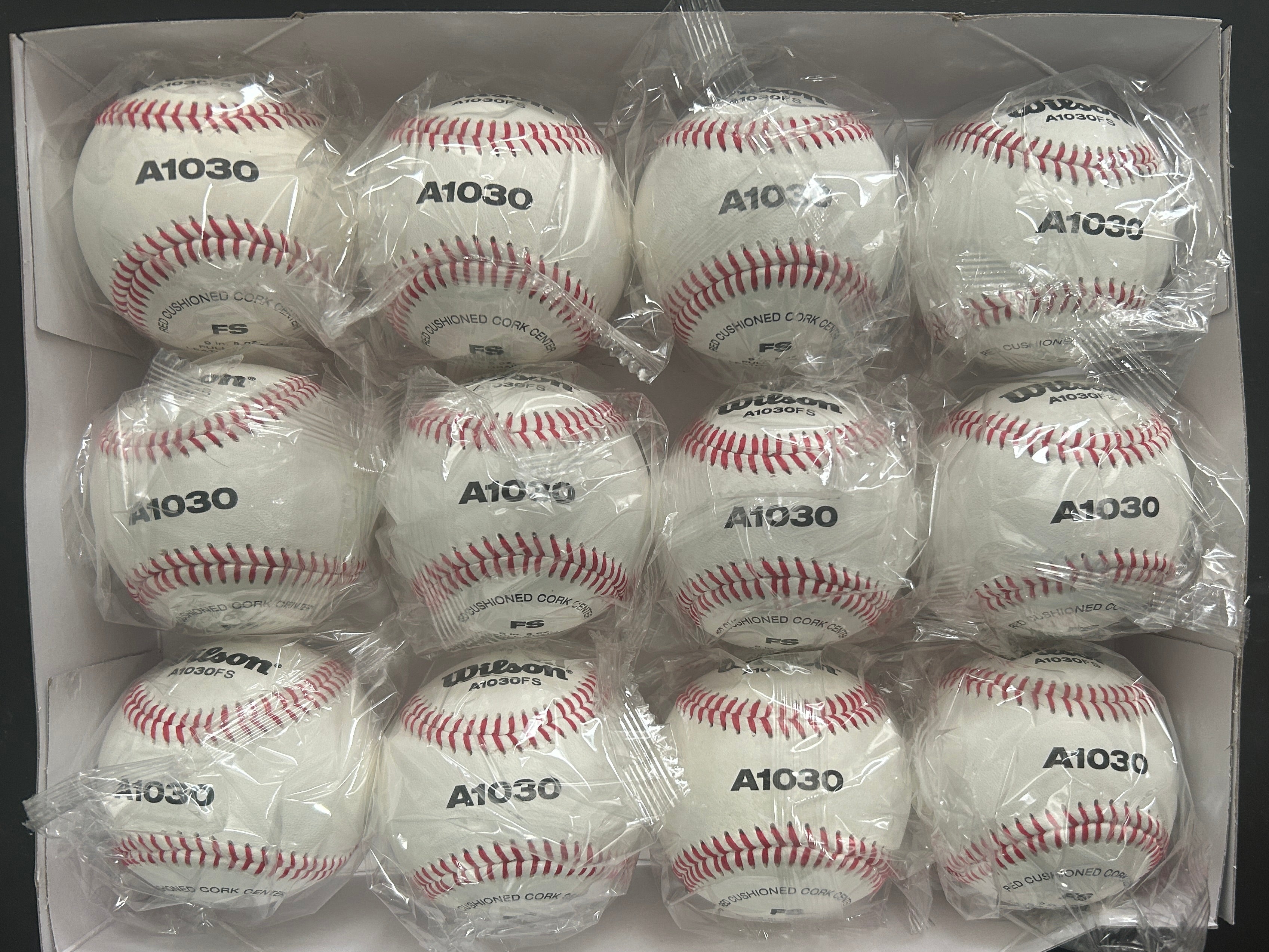 1 Dozen Wilson A1030 Tournament Series Flat Seam Leather Baseballs - Brand New!